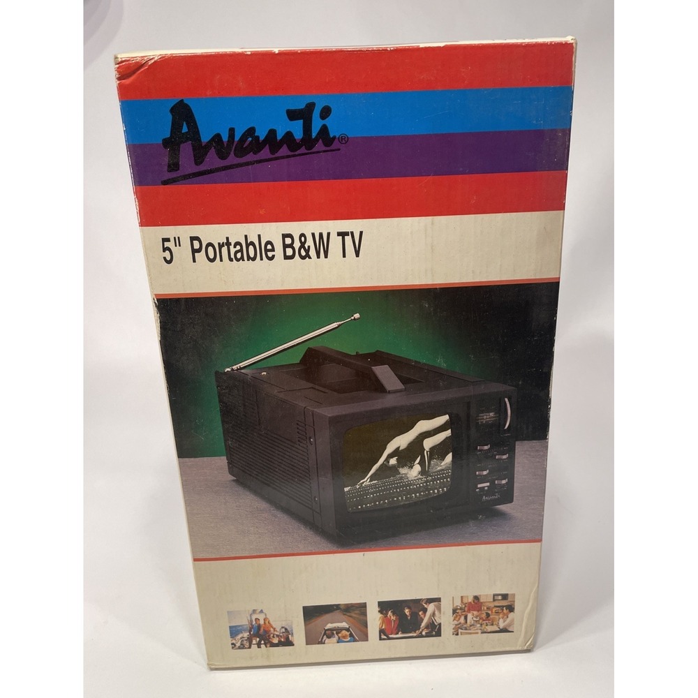 AVANTI TV 5" Portable Black & White TV-52 TV New In Box
